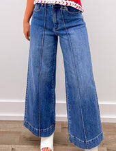 Load image into Gallery viewer, Turn It Up High Rise Pin Tuck Detail Wide Leg Jeans