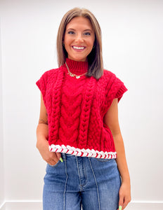 Never Getting Old Drop Shoulder Contrast Stitch Sweater