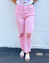 Load image into Gallery viewer, Every Little Step Distressed Jeans Pink