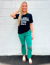 Load image into Gallery viewer, Every Little Step Distressed Jeans Dk Green