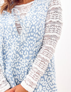 Believe In Me Ruffle Detail Flower Lace Top in Off White