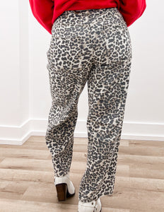 Cross My Heart Belted Leopard Pants
