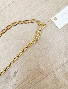 Tell Me Where You Wanna Go Stainless Layering Gold Chain