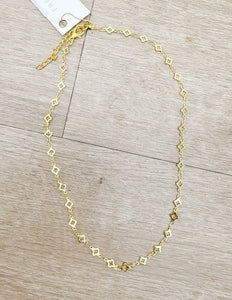 Open Clover Layering Gold Chain