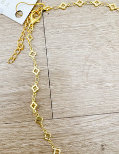 Open Clover Layering Gold Chain