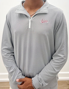 Mississippi State Script Stripe 1/4 Zip Pullover