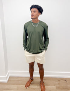 Burlebo Go To Tee Long Sleeve in Mallard Green