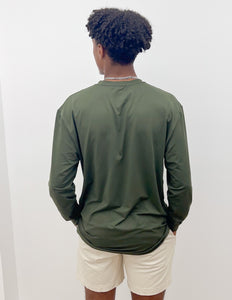Burlebo Go To Tee Long Sleeve in Mallard Green