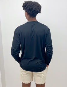 Burlebo Go To Tee Long Sleeve in Midnight Black