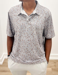 Southern Shirt Men's Hunters Hideaway Printed Polo in Ridgeline