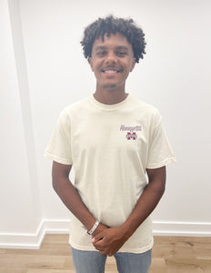 Mississippi State Hand Drawn Campus SS Tee in Ivory