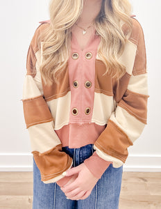 All Yours Brushed French Terry Crop Pullover