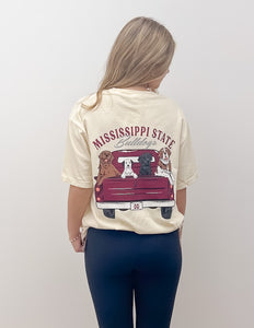 Mississippi State Best Friends SS Tee in Ivory