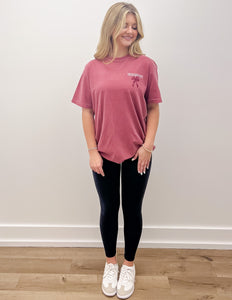 Mississippi State Delicate Bows SS Tee in Brick