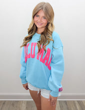 Load image into Gallery viewer, Lulu Mac Puff Sweatshirt in Blue/Hot Pink