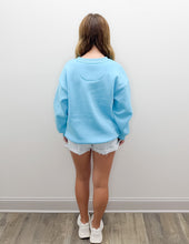 Load image into Gallery viewer, Lulu Mac Puff Sweatshirt in Blue/Hot Pink
