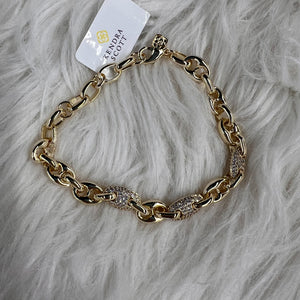 Kendra Scott Bailey Pave Bracelet in Gold White Crystal