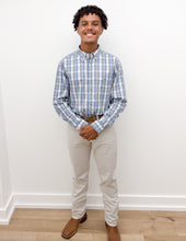 Load image into Gallery viewer, Vineyard Vines Washashore Plaid Perfect Wash Shirt in Dune Grass