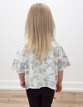 Load image into Gallery viewer, Local Girl Youth Boxy Crop SS Tee in Forest Camo Saltwater