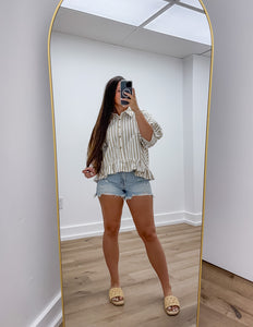 Waiting For The Sun Button Up Top in Latte