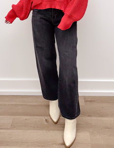 Famous Friends Barrel Twist Jeans in Black
