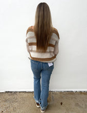 Load image into Gallery viewer, She&#39;s a Winner Striped Sweater in Latte