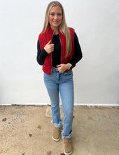 Load image into Gallery viewer, My Go To Corduroy Puffer Vest in Chili Red