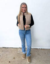 Load image into Gallery viewer, My Go To Corduroy Puffer Vest in Taupe