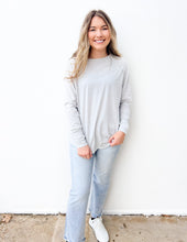 Load image into Gallery viewer, All About the Basics Cotton Raglan Sleeve Top in H Grey