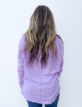 Load image into Gallery viewer, All About the Basics Cotton Raglan Sleeve Top in B Lavender