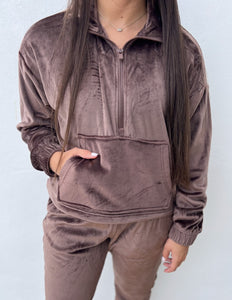 Go Out With a Bang Pullover + Jogger Set in Brown