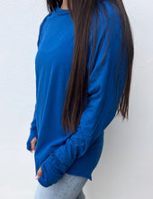 Load image into Gallery viewer, All About the Basics Cotton Raglan Sleeve Top in Classic Blue