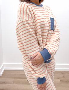 Staring Back At Me Striped Crewneck Sweater