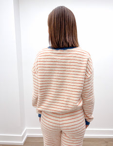 Staring Back At Me Striped Crewneck Sweater