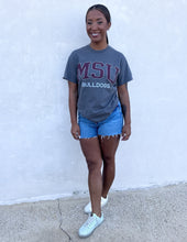 Load image into Gallery viewer, Mississippi State Bulldogs Filled Gault Gray Thrifted Tee