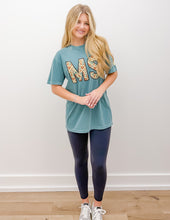 Load image into Gallery viewer, Addyson Nicole Company MS Camo Print SS Tee in Emerald