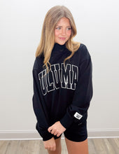 Load image into Gallery viewer, Lulu Mac Stitch Mockneck Terry Cloth Sweatshirt in Black