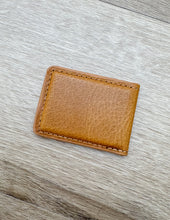 Load image into Gallery viewer, Magnetic Money Clip Tan Embossed Hail State