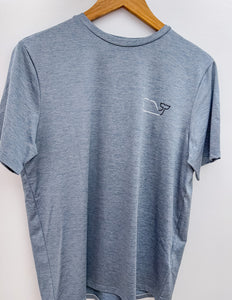 Vineyard Vines Whale Harbor Short Sleeve Tee in Blue Mirage Heather