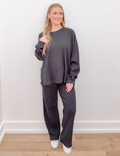 Load image into Gallery viewer, Lulu Mac Waffle Pants in Black