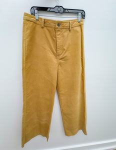 Free Falling Stretch Wide Leg Jean in Suede Cream Gold