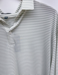 Over Under Performance Polo in Silver Green