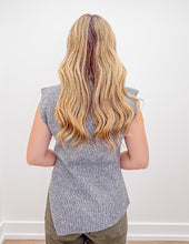 Load image into Gallery viewer, She Said High Neck Asymmetrical Sweater Vest Top