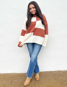 Simple Pleasures Color Block Knit Sweater