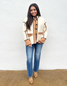 Memory Lane Color Block Quilted Jacket