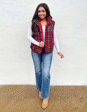 Load image into Gallery viewer, Christmas Wishes Vintage Plaid Quilted Vest