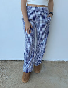 Pretty Blues Gingham Pants