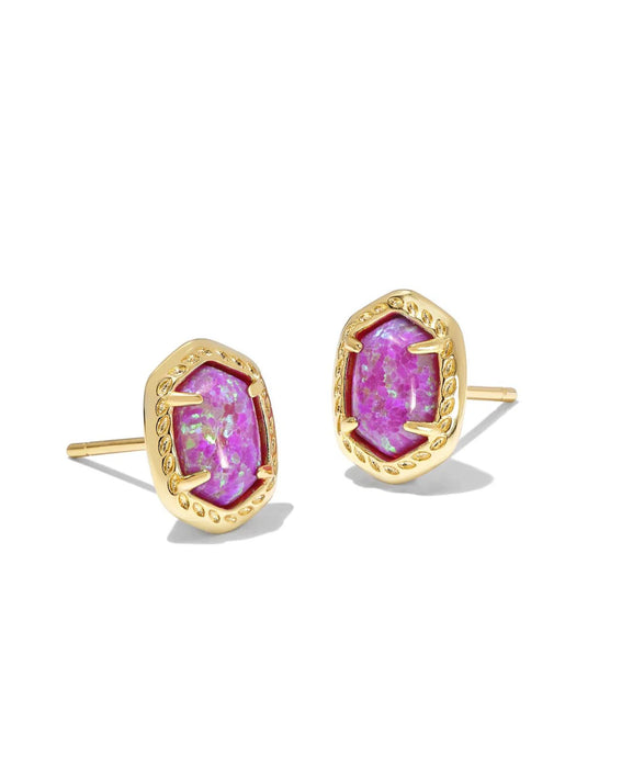 Kendra Scott Daphne Framed Stud Earrings Magenta Opal