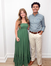 Load image into Gallery viewer, Not Doing Good Without Smocked Halter Maxi Dress-Hunter Green
