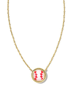 Kendra Scott Baseball Gold Short Pendant Necklace
